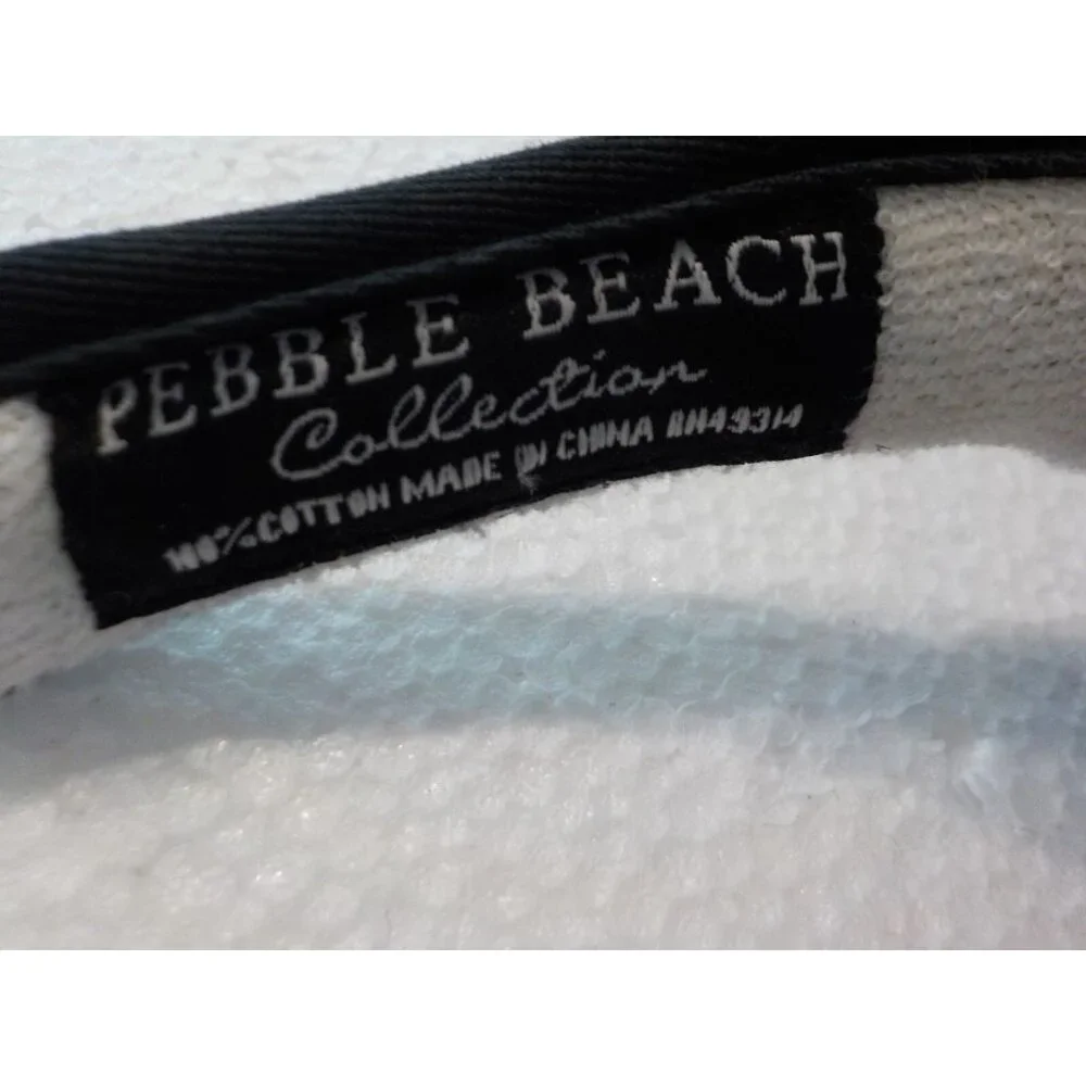 US Open Pebble Beach 2010 Black Hat Sun Visor Pink/White Embroidery